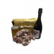 Pacco regalo mostarda campanine salame mignon lambrusco Zara Red 